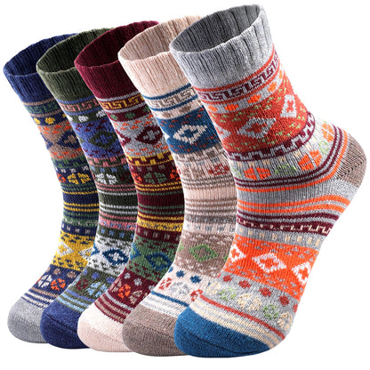Wool Crew Socks 5-Pack — Warm & Soft