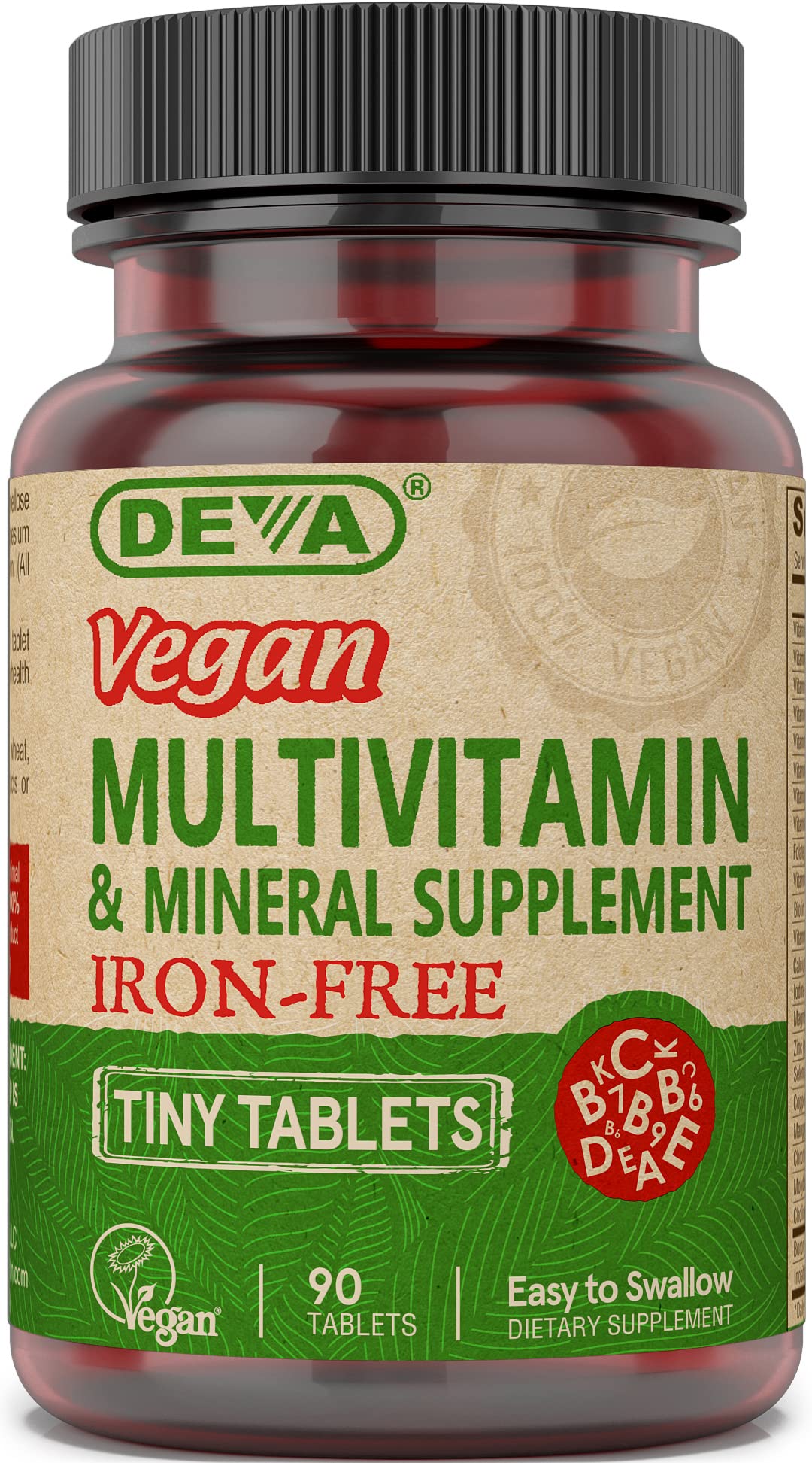 DEVA Vegan Multivitamin — Iron-Free, 90 Tablets