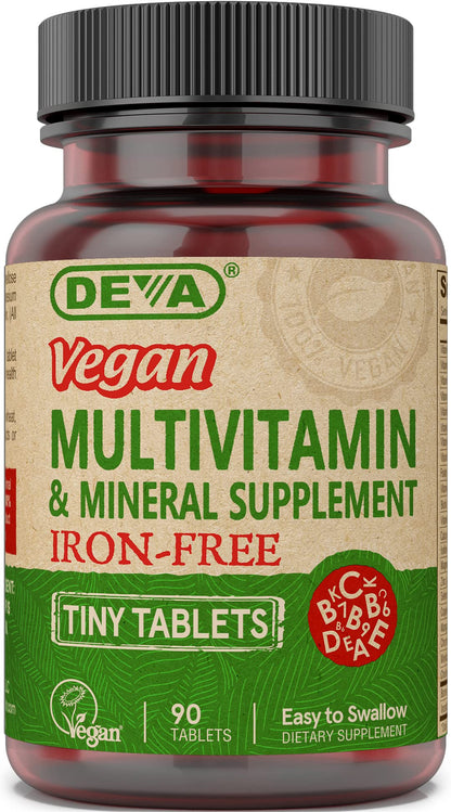 DEVA Vegan Multivitamin — Iron-Free, 90 Tablets