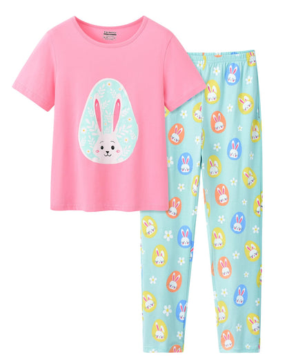 Girls' Easter Bunny Pajama Set — Short Sleeve