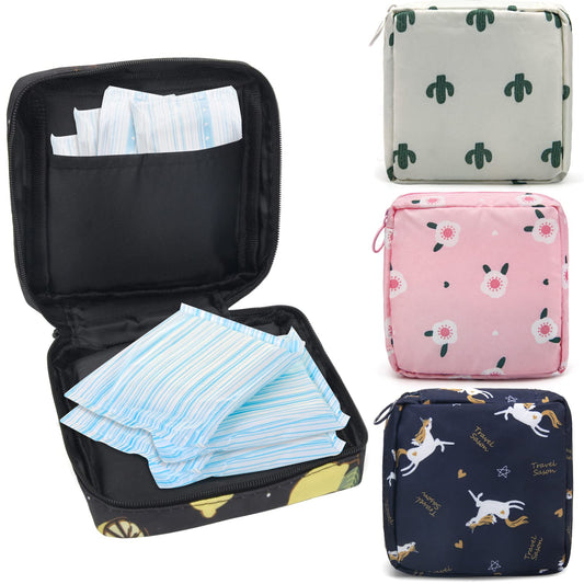 Sanitary Pad Storage Bags 4-Pack — Zippered Pouch